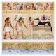 image 1 of Egyptian mythelogical drawings (Picutre Frame) White | L