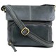image 1 of Soft Leather Shoulder / Cross Body Bag Grey | Charcoal