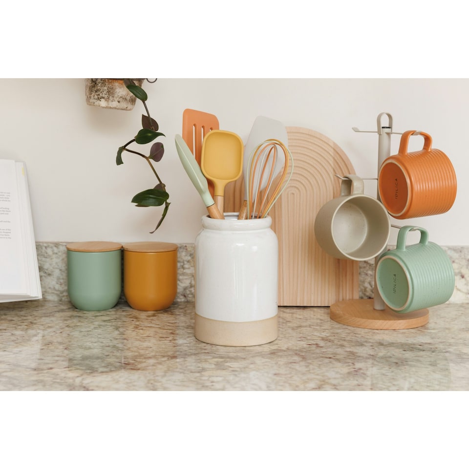 image 1 of KitchenCraft Mug Tree Wood Metal | Brown