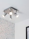 image 2 of ValueLights Chrome Square 4 Way GU10 Ceiling Spotlight