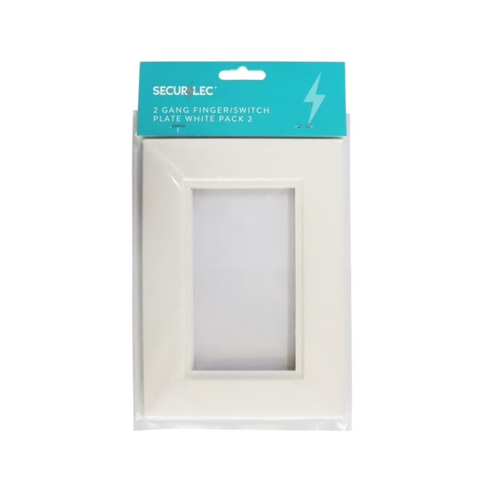 image 1 of Dencon 2 Gang Finger Plate (Pack of 2)