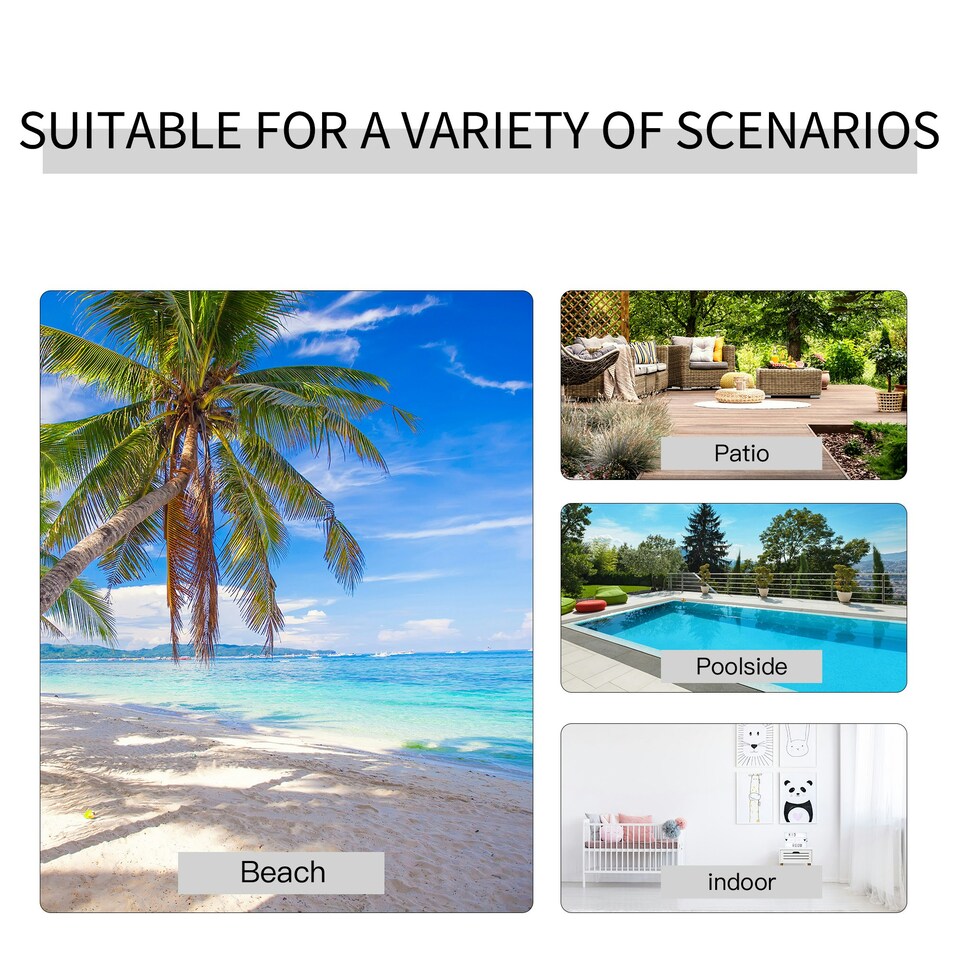 image 1 of Outsunny 3 Pieces Lounge Chair Set Garden Sunbathing Chair w/ Table Light Grey