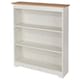 image 3 of Colorado 3 Shelf Low Wide Bookcase - Soft White Finish with Oak Woodgrain Effect Top and Practical Storage | White | Soft White | One Size | 1