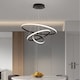image 2 of Black Chandelier LED Circle Modern Luxury 3 Rings (20+40+60cm)