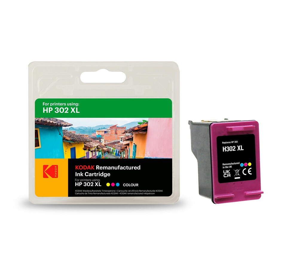 image 1 of Kodak Remanufactured HP 302XL Colour Ink Cartridge | Multi | 1