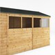 image 3 of 10 x 8 Feet Shiplap Apex Shed - Timber - L296.6 x W250.4 x H235.6 cm - Brown Brown