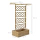 image 7 of Outsunny Wooden Trellis Planter, Raised Garden Bed for Climbing Plants, Natural