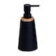 image 1 of Showerdrape Sonata Black & Bamboo Liquid Soap Dispenser | Black | Black | 1