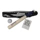 image 2 of Aresson Mirage Leather Rounders Set (Pack of 3) - White/Black - One Size