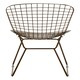 image 3 of Interiors by Premier Bronze Metal Grid Frame Wire Chair, Comfortable Seating Garden Wire Chair, Easy Cleaning Wire Frame