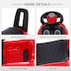 image 3 of HOMCOM 3-in-1 Ride On Car Foot To Floor Slider Toddler with Horn Steering Wheel NO POWER Manual Under Seat Storage Safe Design for 1-3 Year Old Red