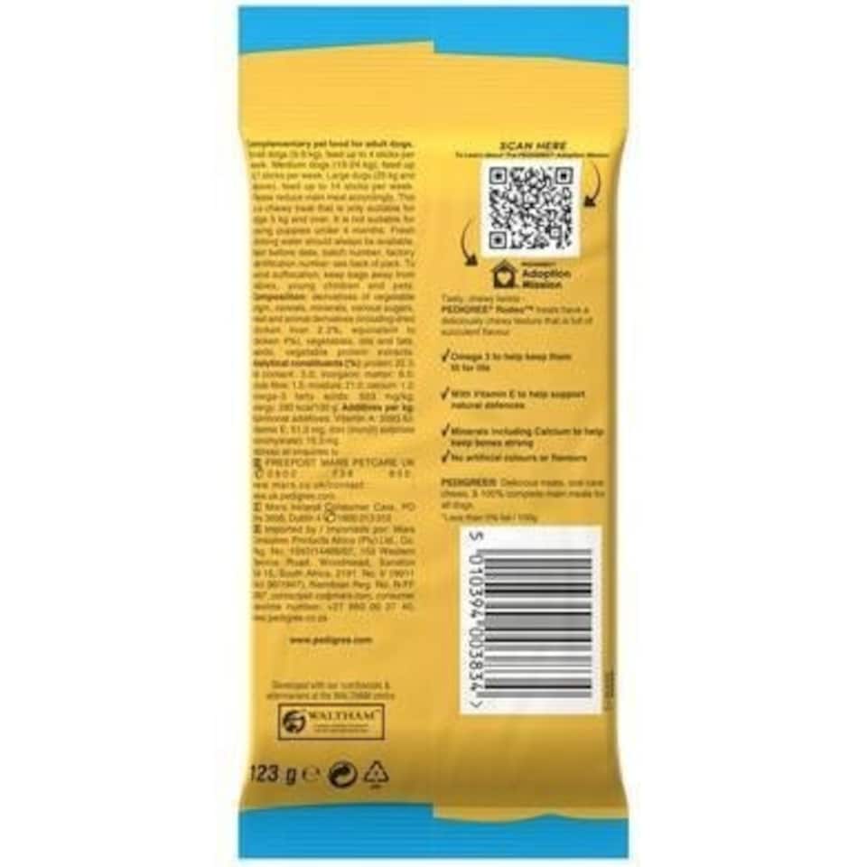 image 1 of 168 Pedigree Rodeo Dog Treats Chicken Dog Chews 24x123g