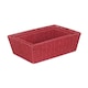 image 2 of Red Paper Rope Tray Set of 3 | Red | Red | Set of 3