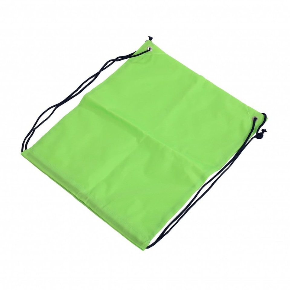 image 1 of Oxford Cloth Sports PE Lime Green Laundry Drawstring Bag | Green