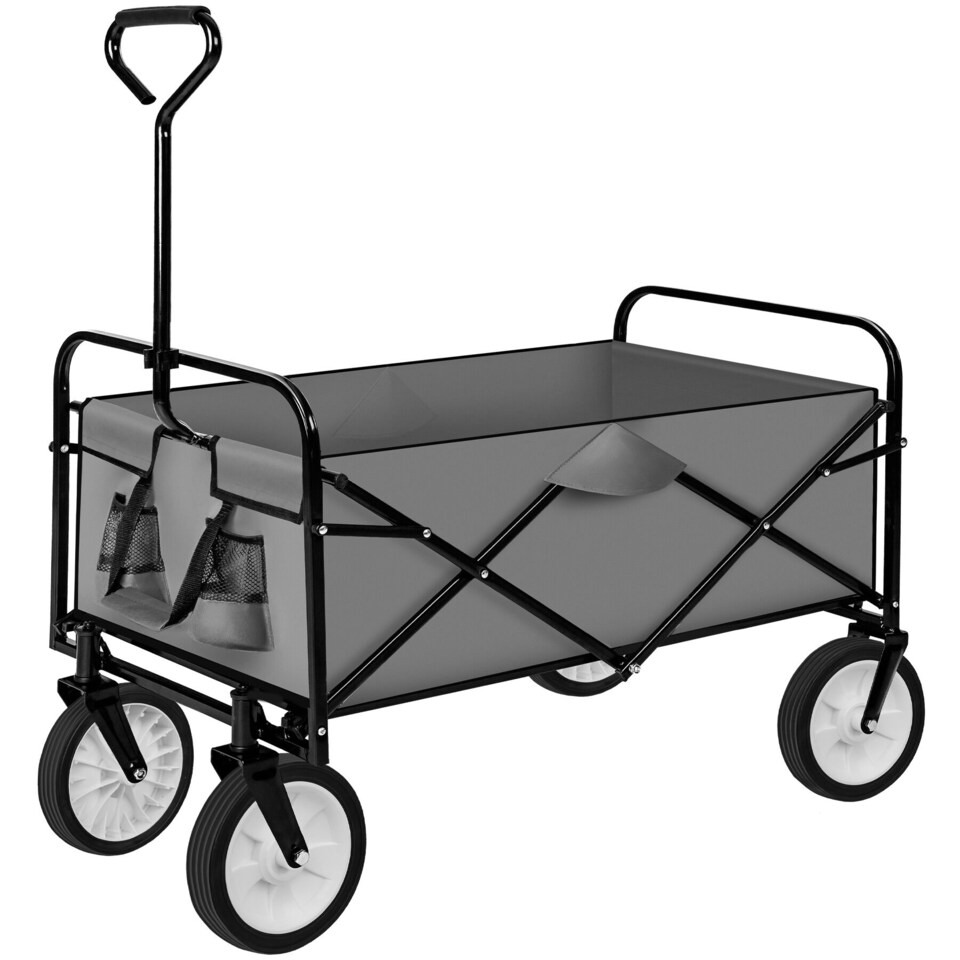 image 1 of Garden Trolley - foldable with 2 mesh pockets, 80 kg load capacity | Grey | grey | 95 x 53,50 x 117 cm | 1