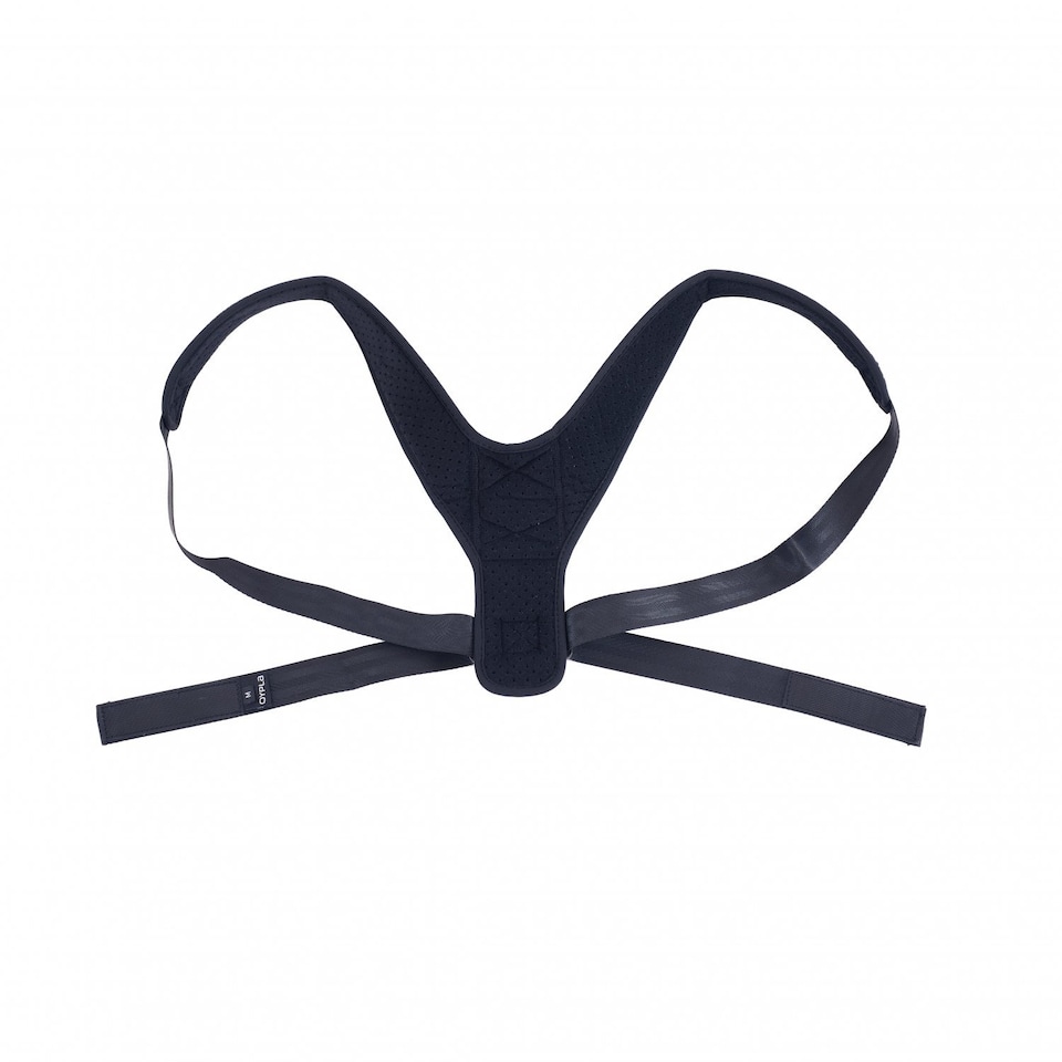 image 1 of Medium Sports Back Shoulder Neck Pain Relief Posture Brace Corrector | Black