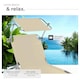 image 4 of Sun Lounger - foldable, adjustable sunroof, 4-step backrest, head cushion | Cream | beige | 1