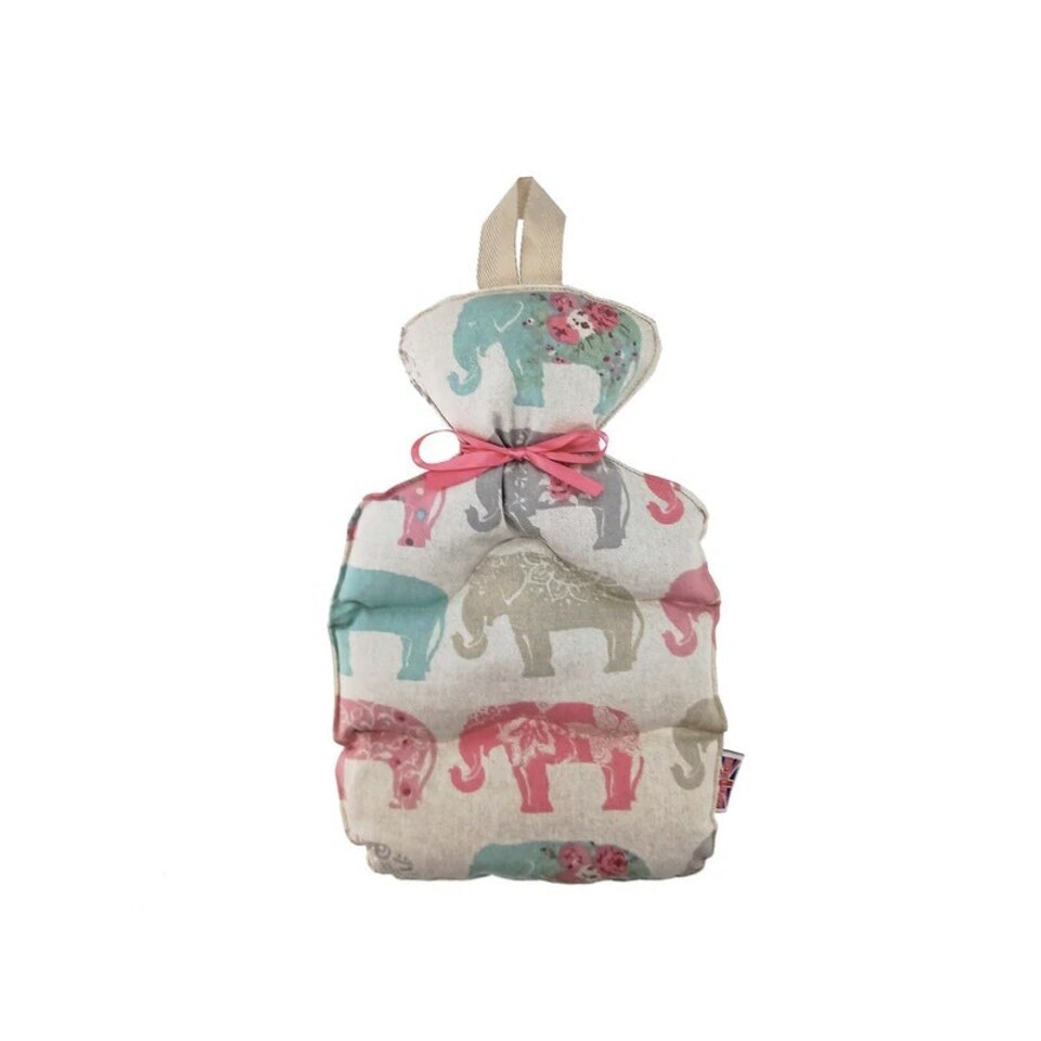 image 1 of The Wheat Bag Company Microwaveable Lavender Wheat Bottle Pink Elephants
