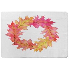 Pink & Orange Autumn Reath (Rug) Multi | Small: 60x110cm