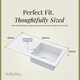 image 5 of Single Bowl Fireclay Inset Kitchen Sink & Drainer, Classic Tap & Wastes, 1010mm