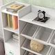 image 8 of AIYAPLAY Kids Bookshelf and Toy Storage Organiser with 8 Removable Storage Bins, Toy Organisers with Bookshelf for Playroom, Nursery, Kids Room, White