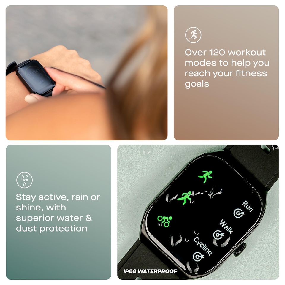 image 1 of Daewoo CNX Plus Smartwatch AMOLED Display, Calls & Fitness Tracking - Black