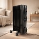 image 2 of Oil Filled Radiator 1500W  - Black Adjustable 1.5KW Heater