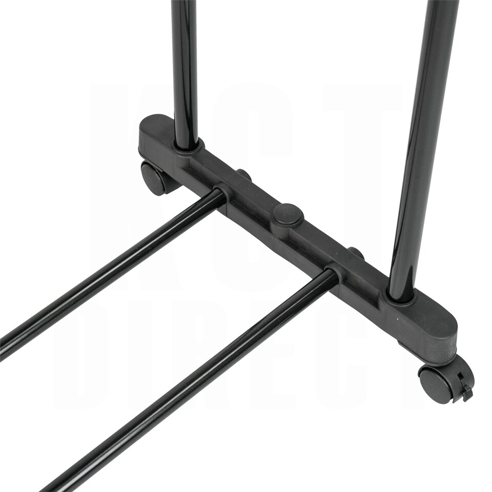 image 1 of KCT Adjustable Double Clothes Rack on Wheels Black | Silver | One Size