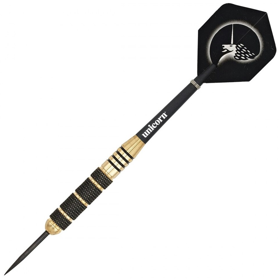 image 1 of Unicorn Core Plus Win Darts (Pack Of 3) - Black/Gold - 25g