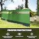 image 3 of Outsunny Camping Windbreaks with Clear Windows, 725 x 140cm | Green | Army Green | 725 x 140 cm