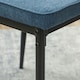 image 10 of HOMCOM Set of 2 Dining Chairs with Curved Back Padded Seat for Kitchen Blue Blue