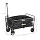 image 3 of Outsunny 62L Festival Trolley, 120kg Heavy Duty Folding Trolley Cart, Black