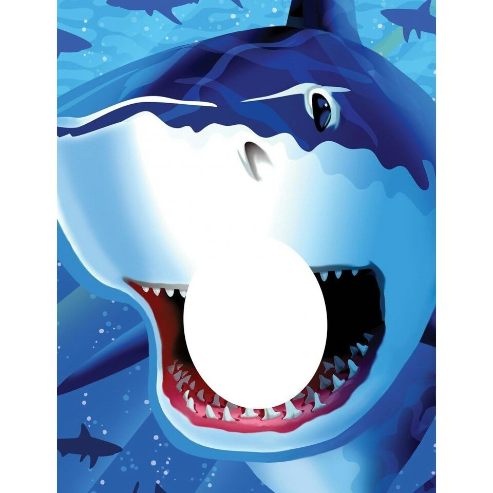 Creative Party Splash Shark Banner - Blue/White - One Size