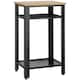image 6 of HOMCOM Modern Side Table with 2-Tier Shelves End Table for Bedroom, Living Room Yellow