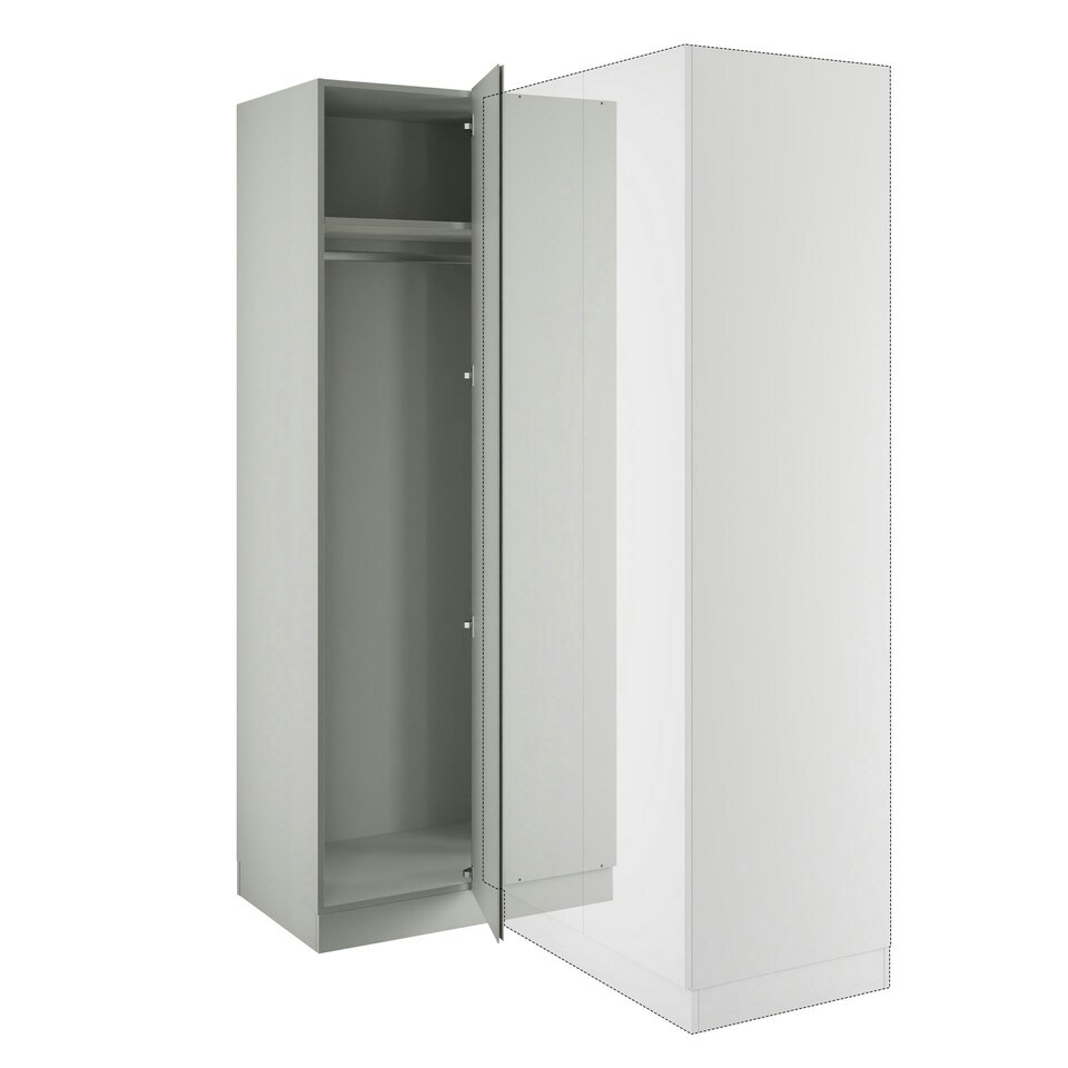 image 1 of J-Pull Handleless Light Grey Blind Corner Wardrobe Grey