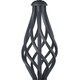 image 2 of Traditional Black Table Lamp Base with Twist Metal Stem Design and Inline Switch | Black | Black | 1