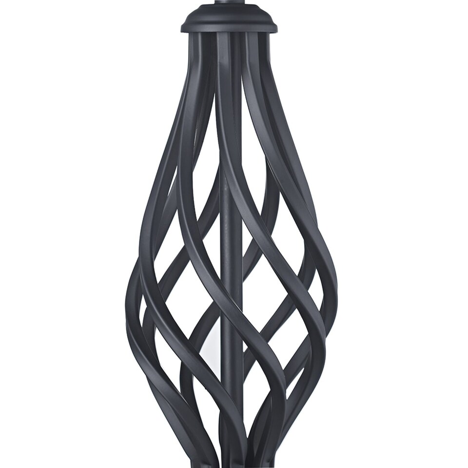 image 1 of Traditional Black Table Lamp Base with Twist Metal Stem Design and Inline Switch | Black | Black | 1