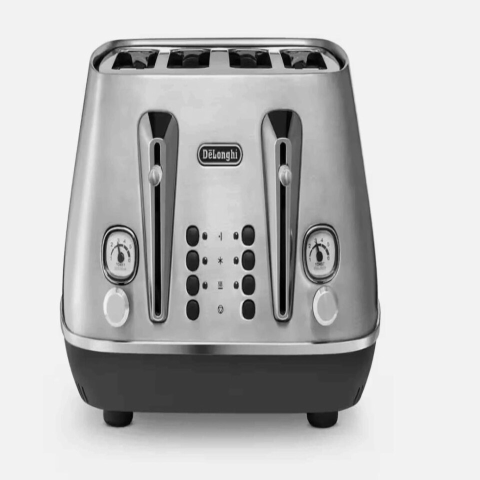DeLonghi 4 Slice Distinta X Stainless Steel Toaster Silver