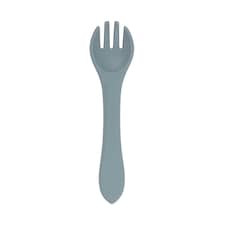 Tiny Dining Baby Silicone Weaning Fork - Tradewinds Grey