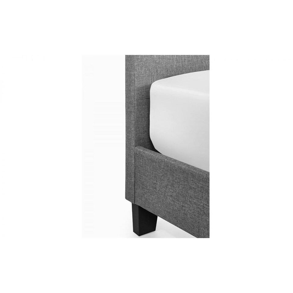 image 1 of Premium Grey Linen Bed with a Horizontal Tufted Headboard - Double 4ft 6" (135cm)