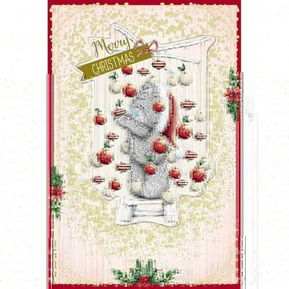 image 1 of Me To You Hand Made Christmas Card Bears and Baubles