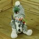 image 2 of 30cm Christmas Indoor Grey Sitting Snowman - Spade
