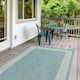 image 9 of The Rugs Outdoor Indoor Bordered Garden Patio Rug Weather Resistant | 200