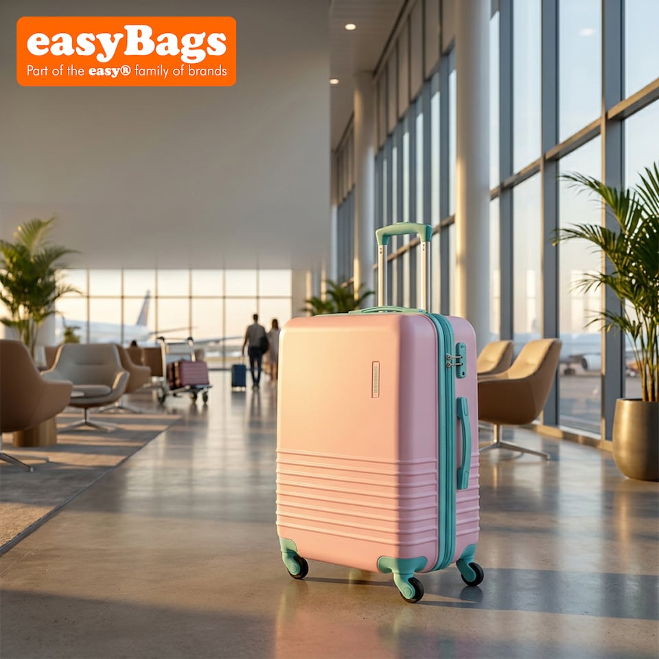 image 1 of Fergana 24 Inch Cabin Carry On ABS Hard Shell Suitcase Lightweight Spinner Luggage TSA Lock Baby Pink