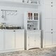 image 2 of HOMCOM Kitchen Storage Cupboard w/ Microwave Drawer for Dining Room, White