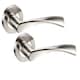 image 2 of Golden Grace 6 Pair Astrid Design Door Handles on Rose in Dual Finish Grey