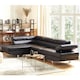 image 3 of Fidenza Leather Corner Sofa Adjustable Headrests, L-Shaped Sectional, Contemporary Living Room Seating, Left Hand Facing Grey