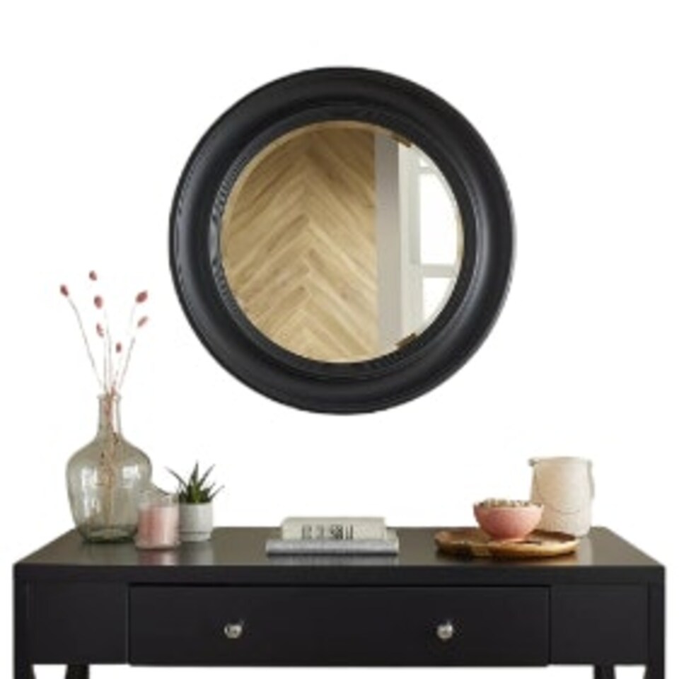 image 1 of Hamilton Round Wall Mirror Silver | H 66cm x L 66cm X W 3cm