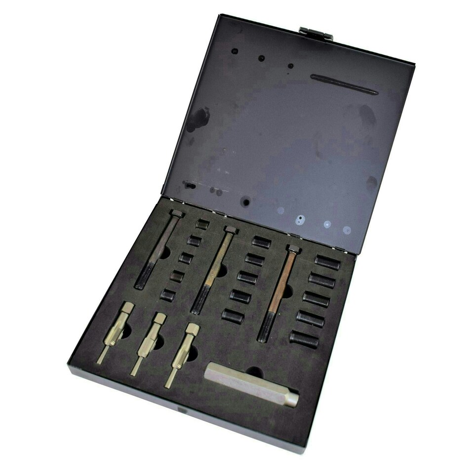 image 1 of Glow Plug Cylinder Head Metric Thread Repair Restorer Tap Kit M12 x 1.25