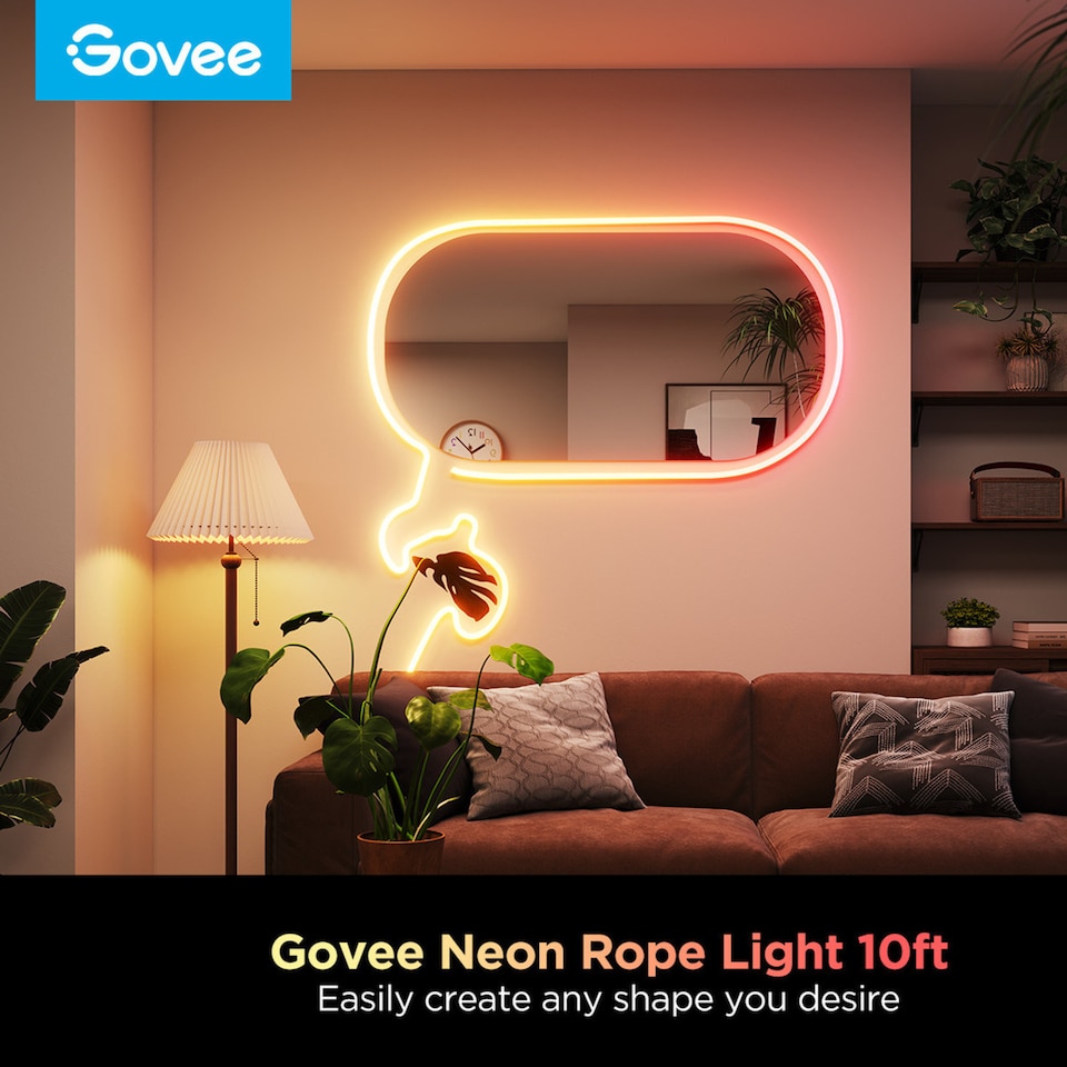 image 1 of Govee 3M Neon Preinstalled Strip Light White support Matter(Homekit, Google, Alexa, Smarthings)